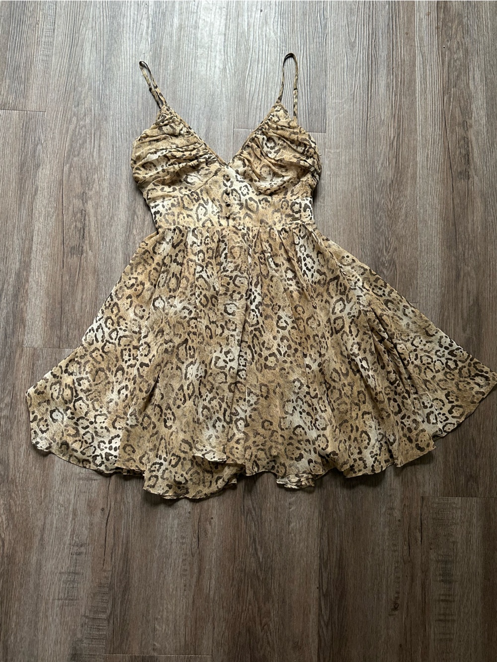 Vintage Guess Cheetah Print Mini Dress